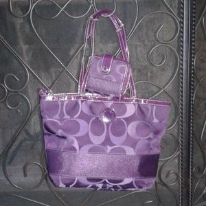 Coach handbag and matching wallet